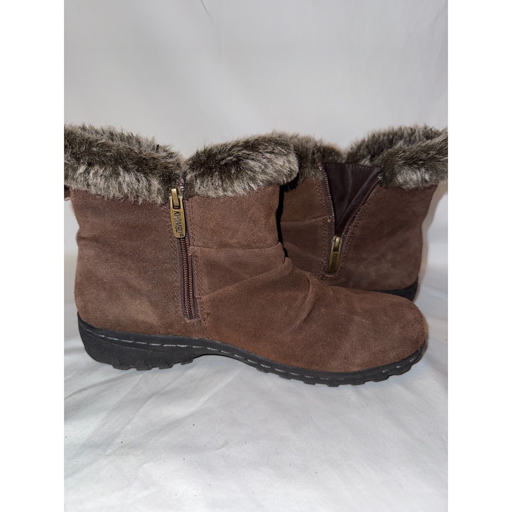 Khombu Lindsey 1077489 Womens Snow Boots 8M Brown Leather All Weather Ankle Boot - Picture 3 of 9